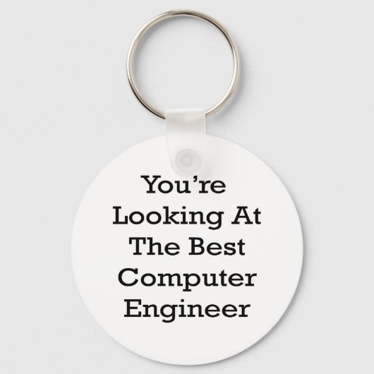 U kijkt naar de beste computertechnicus sleutelhanger (Voorkant)