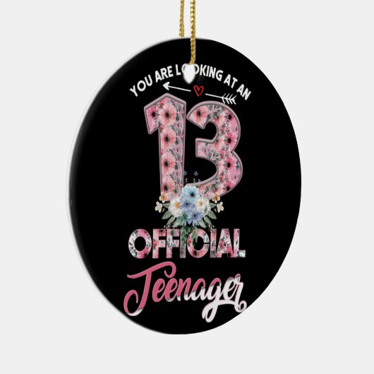 U kijkt naar een 13 officiële tienerstrips keramisch ornament (Rechts)