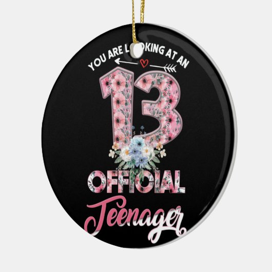 U kijkt naar een 13 officiële tienerstrips keramisch ornament (Links)