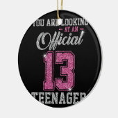 U kijkt naar een officiële tiener van 13 keramisch ornament (Links)