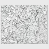 U-kleur van vogels en mazelen cadeaupapier (Vlak)