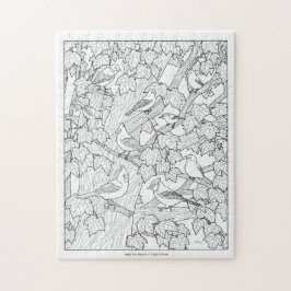 U-kleur van vogels en mazelen legpuzzel