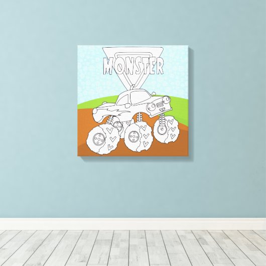 U kleurt me en voegt Uw Canvas TextWrapped (Gloss) (Insitu (Houten vloer))