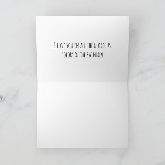 U kleurt Mijn Wereld met Liefde Valentijn Kaart (Binnen)