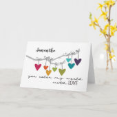 U kleurt Mijn Wereld met Liefde Valentijn Kaart (Gele Bloem)