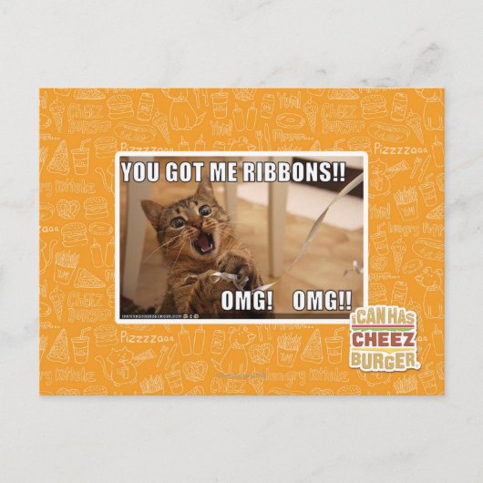 U kreeg me linten!! briefkaart (Voorkant)