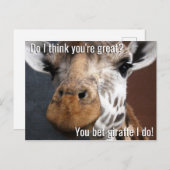 U krijgt Giraffe Aanmoediging Briefkaart (Voorkant / Achterkant)