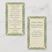 U krijgt kracht, moed en vertrouwen van visitekaartje (Voorkant / Achterkant)