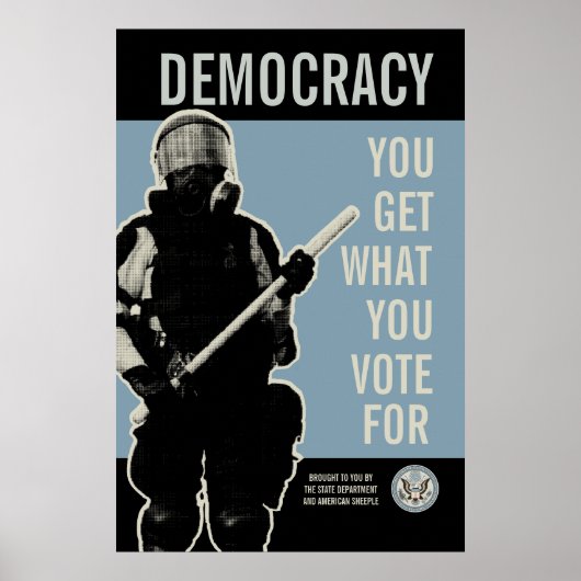 U krijgt wat u voor afdrukken stemt poster (Voorkant)