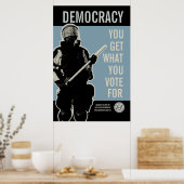 U krijgt wat u voor afdrukken stemt poster (Keuken)