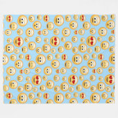 U kunt aanpassen, Emoji Party Fleece Deken (Voorkant (Horizontaal))