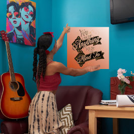 U kunt alles doen citaat terracotta roze perfect poster