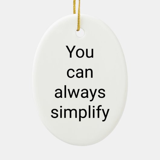 U kunt Ceramic Oval Ornament altijd vereenvoudigen (Achterkant)