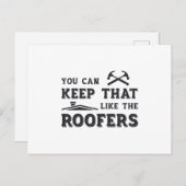 U kunt de bouw van Roofer Pap Roof Roofers houden Briefkaart (Voorkant / Achterkant)