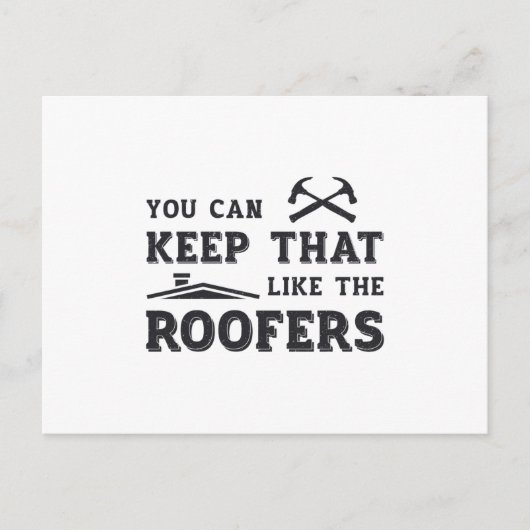 U kunt de bouw van Roofer Pap Roof Roofers houden Briefkaart (Voorkant)