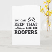 U kunt de bouw van Roofer Pap Roof Roofers houden Kaart (Gele Bloem)