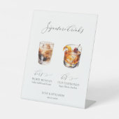 U kunt de handtekening Drinken bruiloft wijzigen Reclamebord Met Voetstuk (Voorkant)