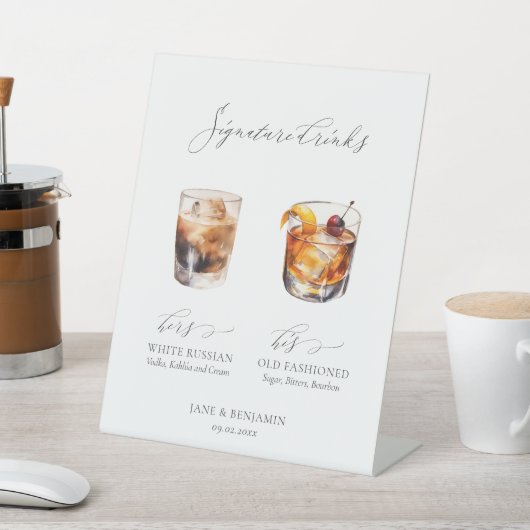 U kunt de handtekening Drinken bruiloft wijzigen Reclamebord Met Voetstuk (Insitu)