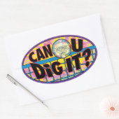 U kunt de kleurstof dig maken ovale sticker (Envelop)