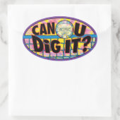 U kunt de kleurstof dig maken ovale sticker (Tas)