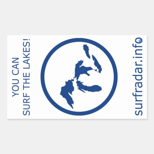 U kunt de Meren surven! Marine van de Grote Meren Rechthoekige Sticker (Voorkant)