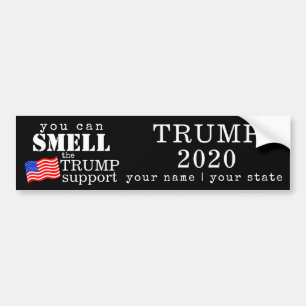 U kunt de Trump Support 2020-patriotticus inruilen Bumpersticker