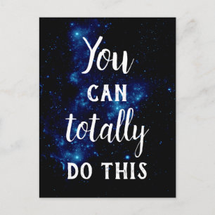 U KUNT DEZE Melkweg van het Citaat van Vertrouwen  Briefkaart