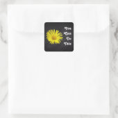 U kunt dit doen vierkante sticker (Tas)