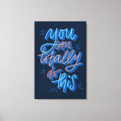 U kunt dit handgeschreven design volledig uitvoere canvas afdruk (Voorkant)