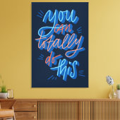 U kunt dit handgeschreven design volledig uitvoere canvas afdruk (Insitu (Woonkamer))