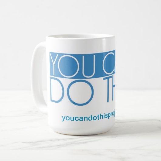 U kunt dit project doen - Mok (Voorkant links)