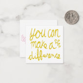 U kunt een Valentijn van het Verschil maken Notitiekaartje (Voorkant / Achterkant in situ)