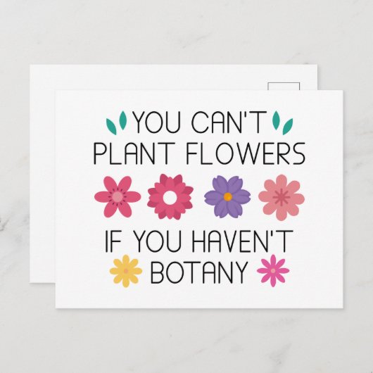 U kunt geen bloemen van het Plant als u niet Botan Briefkaart (Voorkant / Achterkant)