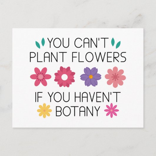 U kunt geen bloemen van het Plant als u niet Botan Briefkaart (Voorkant)