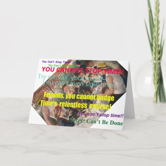 U kunt geen Tijd tegenhouden! De Kaart van de (Voorkant)