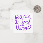 U kunt harde dingen Valentijnen Notitiekaartje (Voorkant / Achterkant in situ)