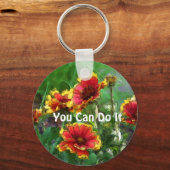 U kunt het Daisy Flowers Motivatie Sleutelhanger d (Voorkant)