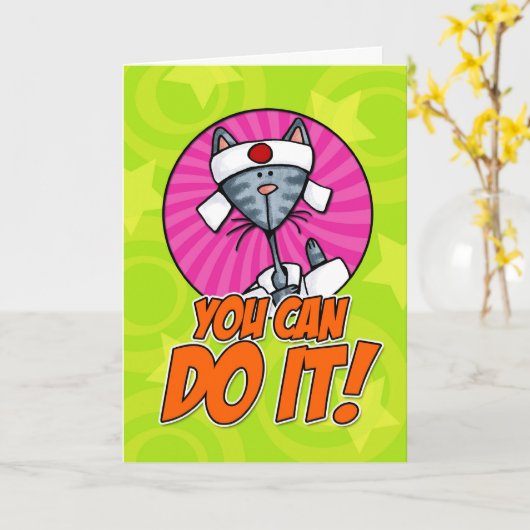 U kunt het doen! kaart (Gele Bloem)