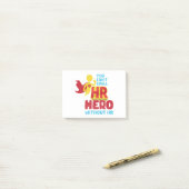 U kunt HR Hero niet bespioneren zonder HR - human Post-it® Notes (Op bureau)