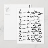 U KUNT IETS DOEN! Inspirerend prijsopgave Briefkaart (Voorkant / Achterkant)