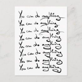 U KUNT IETS DOEN! Inspirerend prijsopgave Briefkaart