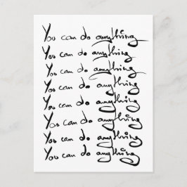 U KUNT IETS DOEN! Inspirerend prijsopgave Briefkaart