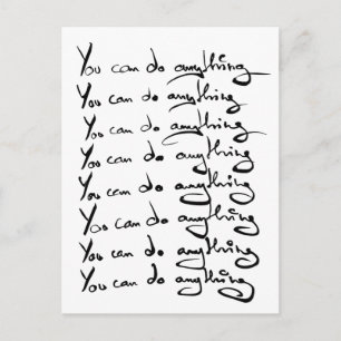 U KUNT IETS DOEN! Inspirerend prijsopgave Briefkaart