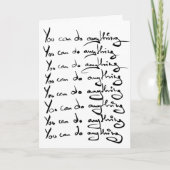 U KUNT IETS DOEN! Inspirerend prijsopgave Kaart (Voorkant)