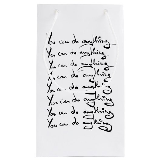 U KUNT IETS DOEN! Inspirerend prijsopgave Klein Cadeauzakje (Achterkant)