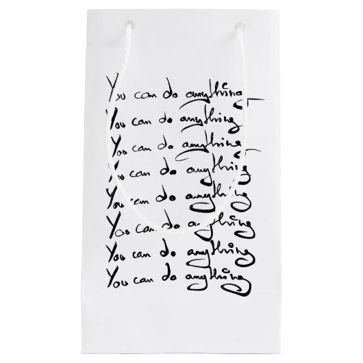 U KUNT IETS DOEN! Inspirerend prijsopgave Klein Cadeauzakje (Voorkant)