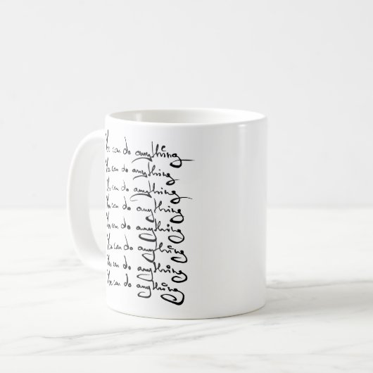 U KUNT IETS DOEN! Inspirerend prijsopgave Koffiemok (Voorkant links)