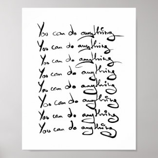 U KUNT IETS DOEN! Inspirerend prijsopgave Poster