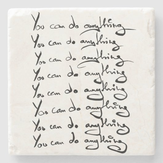 U KUNT IETS DOEN! Inspirerend prijsopgave Stenen Onderzetter (Voorkant)