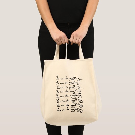 U KUNT IETS DOEN! Inspirerend prijsopgave Tote Bag (Voorkant (product))